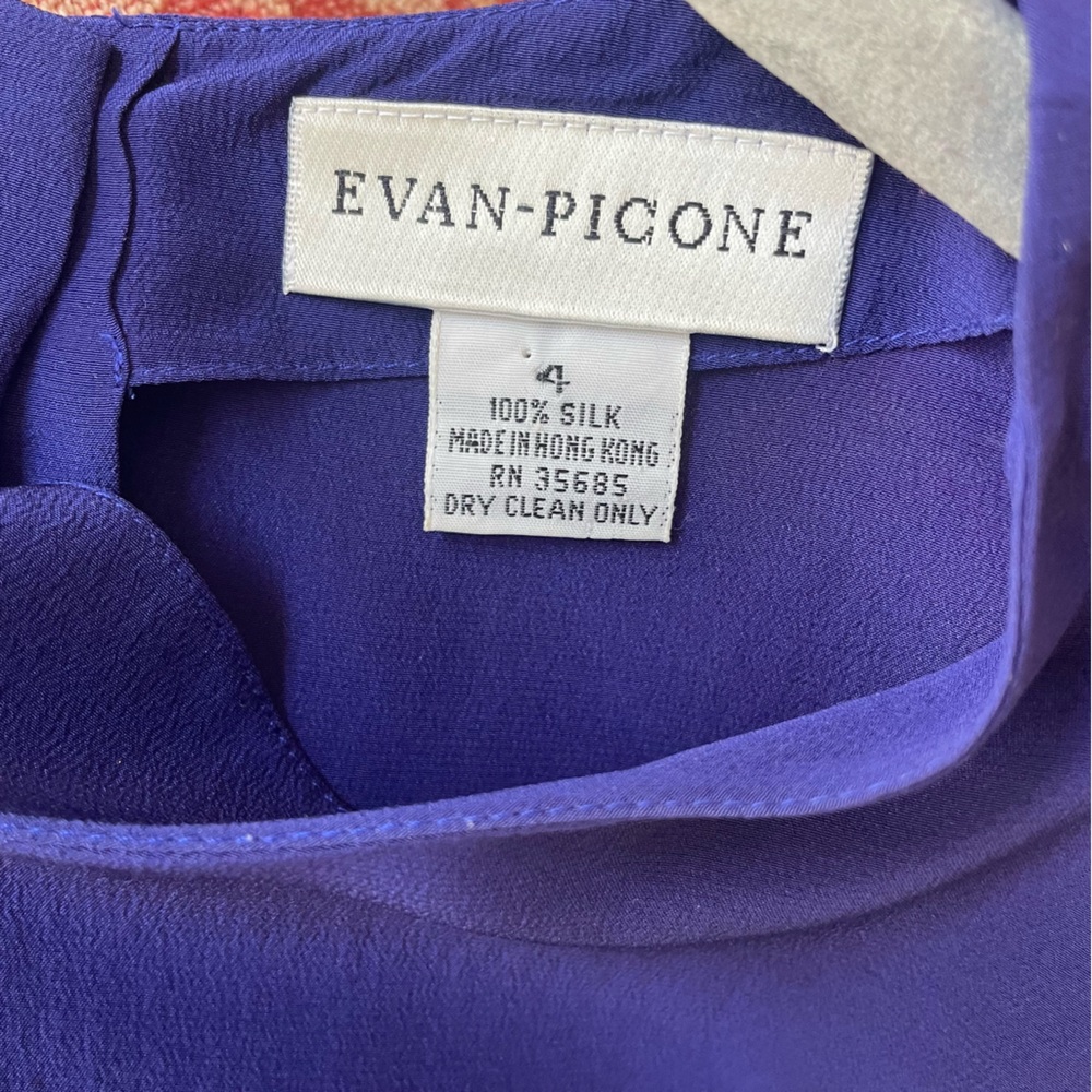 Evan Picone 100% Silk Shirt Blouse Short Sleeve Back Buttons Quiet Luxury - Picture 6 of 6